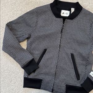 Adidas x Reigning Champ Women's Bomber Full Zip Jacket Black/Grey SzXS